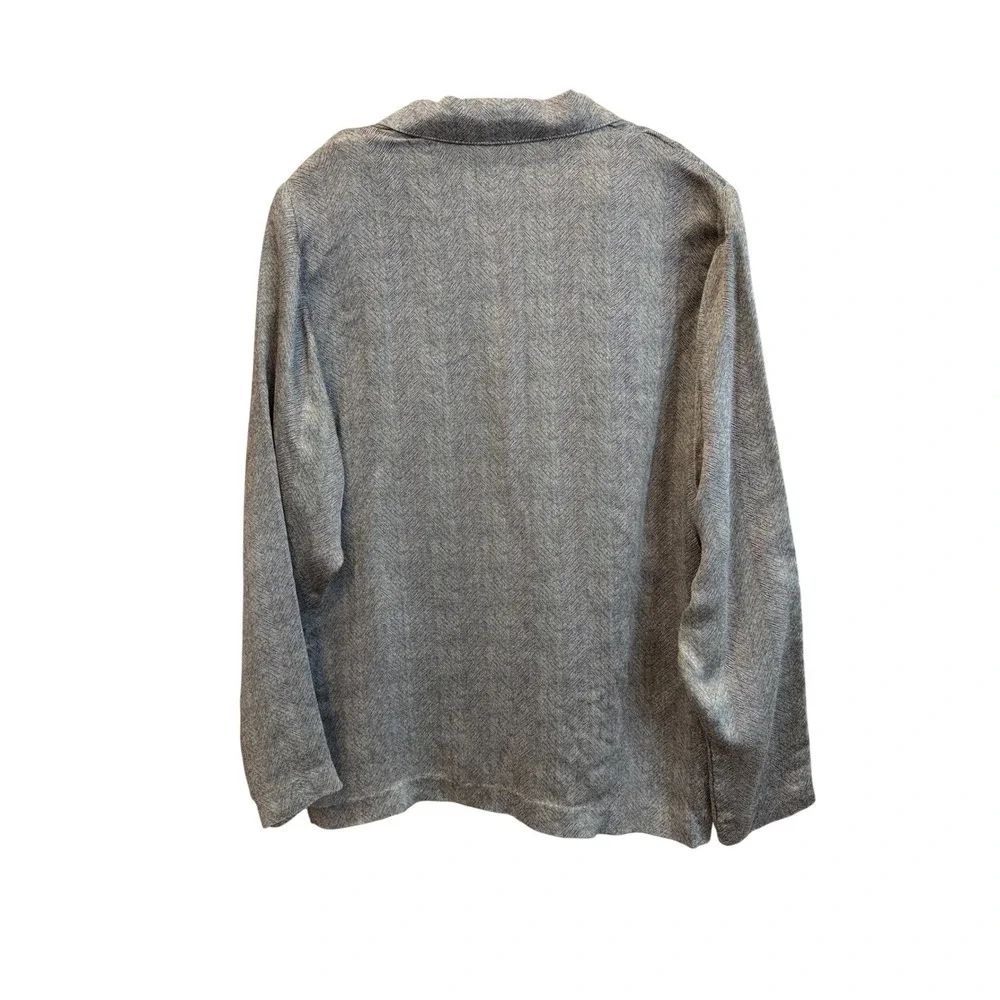 Mary‎ McFadden Signature Collection Grey Herringbone Skirt Set Blouse Maxi Vtg 8